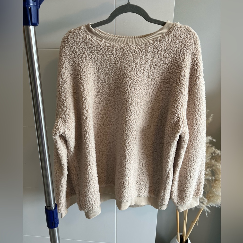 Tan Teddy Crew Neck - 2X